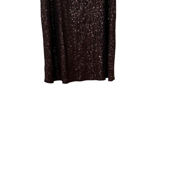Eileen Fisher Brown Sequin Sparkly Pullover Long Tank Top Blouse Size Medium - Picture 3 of 6
